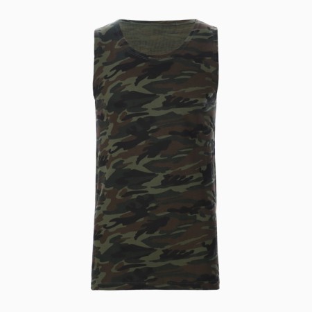 T-shirt male camouflage spots, green color, size 54-56