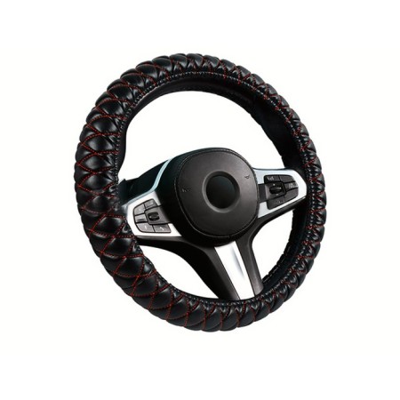 Carfashion Versal steering wheel, size l, black/red.