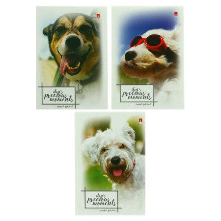 Notepad A6, 40 sheets on the paper clip "puppies", mix