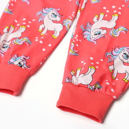 Pajamas for girls, raspberry color, height 110 cm-4