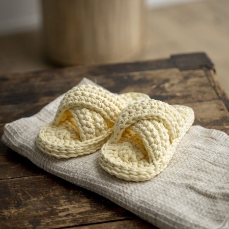 Home slippers "Lera", size 36-37, beige color