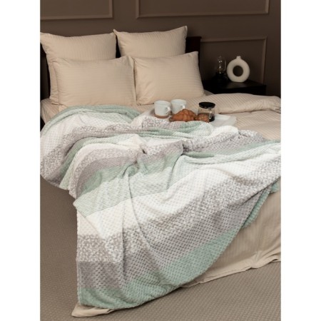 Texrepublic blanket, size 200x220 cm, green color-8