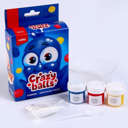 Chemical experiments. Crazy Balls "Yellow, Blue and Red Balls"-1