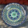 Plate of the Rishtan ceramics "Flowers", 23 cm, blue