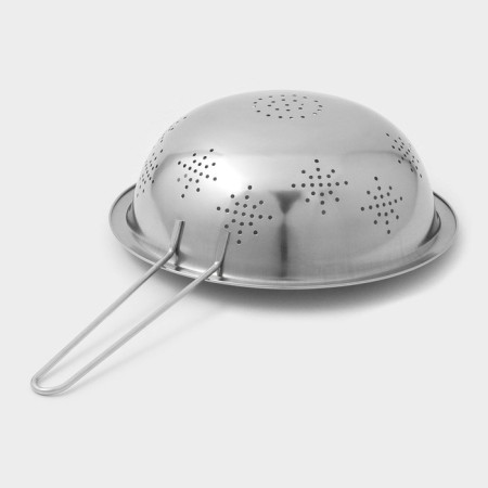 A colander made of stainless steel of a share, 1.2 l, d = 20 cm, thickness 0.3 mm, a long handle-2