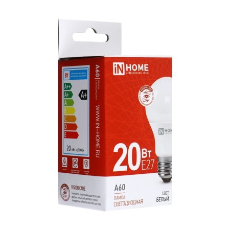 LED lamp In Home LED-A60-VC, E27, 20 W, 230 V, 4000 K, 1900 lm-8