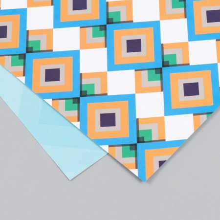 Scrapbooking paper bilateral "rhombus" density 180 g 30.5x32 cm-4