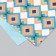 Scrapbooking paper bilateral "rhombus" density 180 g 30.5x32 cm
