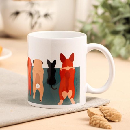 Sublimation mug "Stay out!" dogs, 320 ml, with application-2