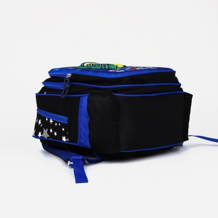 Baby backpack on lightning, 3 outer pockets, blue color-4
