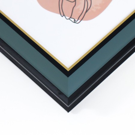 Photo frame plastic 20x25 cm "Blue oak" Inner gold stroke 28.5x23.5 cm-2