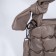 Load bag with zipper, long belt, beige color