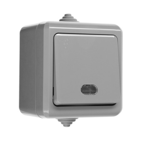 Switch 1-cl. OP DITA IP54 10A 250V with indication ser. Tokov Electric TKL-DT-V1I-C06-IP54 1040468