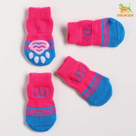 Nosks non -slip "crown", size m (3/4 * 7 cm), set 4 pcs
