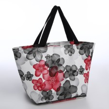Cosmetic bag with lightning, black/red color