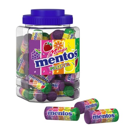 Chewing candy Mentos Mini Rainbow, Bank 10 g