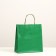 Craft package, green velvet, with twisted handles, 25 x 12 x 27 cm