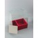 PVC box for flowers and desserts 26 x 18 x 30 cm, red