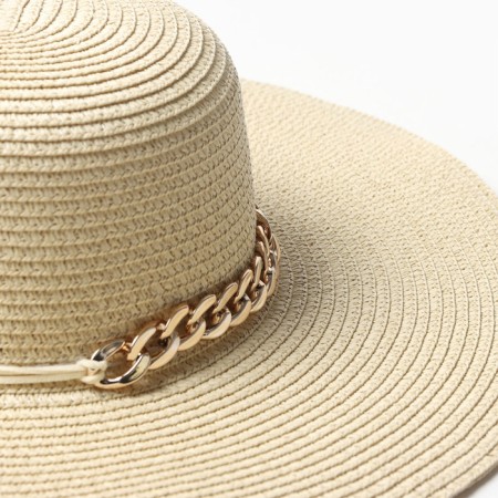 Women's hat Minaku, Milk color, rr 58-4