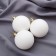 Set of balls plastic D-5.5 cm, 3 pcs "matte" white