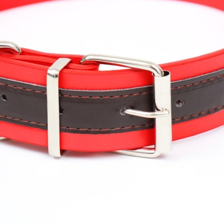 Two-layer collar 66 x 3.5 cm, Osh 50-60, brown-red-2