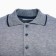 Male polo with long sleeve, gray/blue color, size S