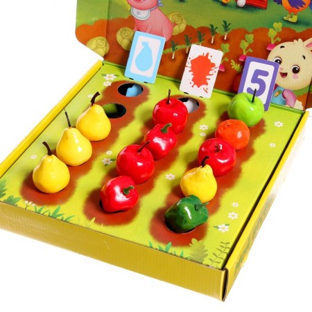 The training set "My Funny Garden", 40 figures, cards, a voluminous field, according to the Montessori methodology-2