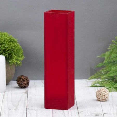 Vase "Five evenings" Scarlet matte, straight 21x5.5x5.5 cm, 0.33l