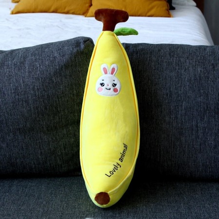 Soft toy-pile "Bunny-Banan", 65 cm, yellow color-2
