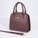 Women's bag El Masta with a zipper, outer pocket, long belt, coffee color