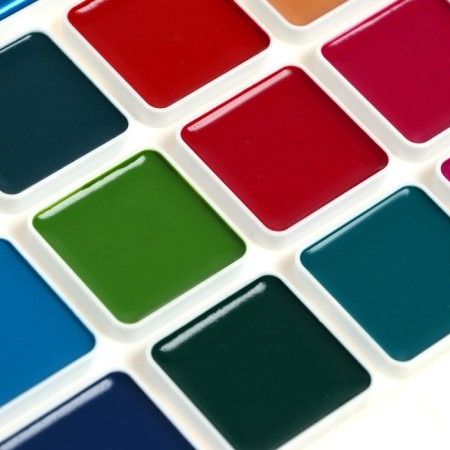 Watercolor 24 colors "Gamma" "Classic", honey, with a brush, plastic-2