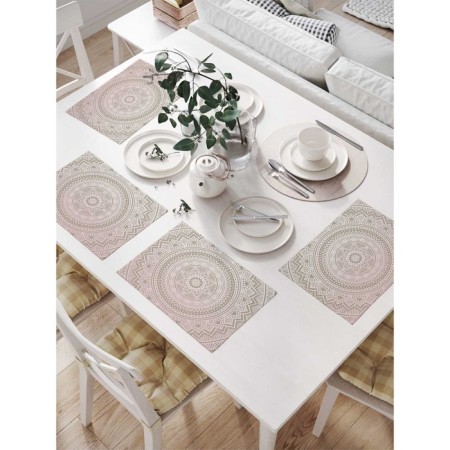 A set of napkins for setting the table "Plane of Fantasies", rectangular, size 32x46 cm, 4 pcs