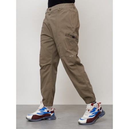 Cargo jeans men, size 50-52, beige color-1