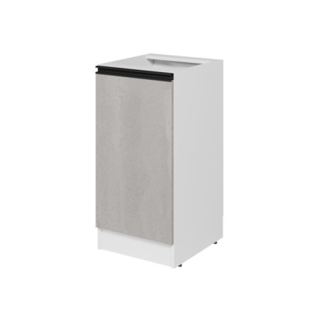 Floor cabinet with 1 door suite, 400x450x820, white/light concrete/anthracite