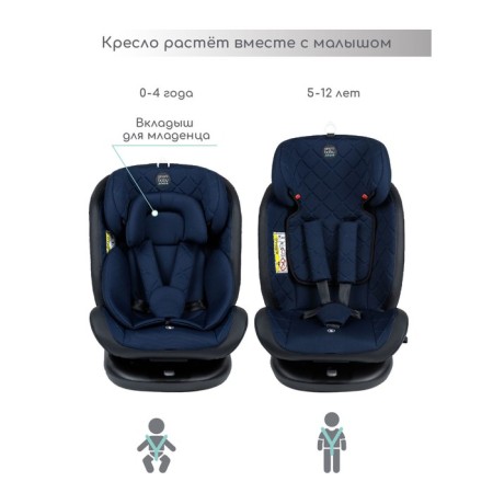 AMAROBABY BRILIANT, ISOFIX fastening, class D, group 0+/1/2/3 (0-36 kg), blue color, blue-2