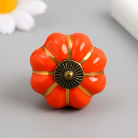 Pen for the casket ceramics, metal "Pumpkin" Orange 4x4x4 cm