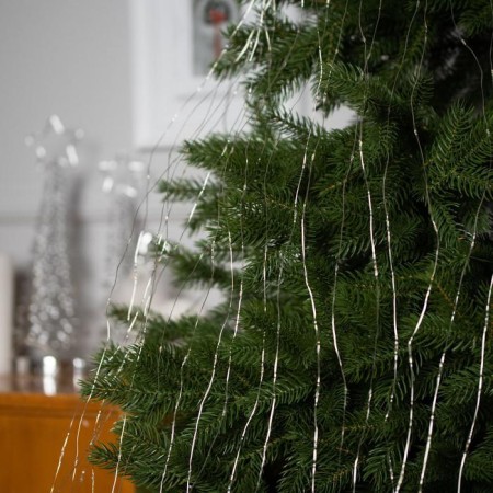 Girlynda "Horse tail" 20 threads of 2 m, IP20, silver thread, 400 LED, glow of multi, 12 V-1