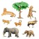 Set of figures "World of Wild Animals", 8 figures