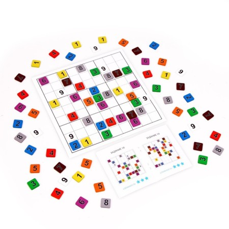Sudoku with wooden chips "two in one, numbers"-1