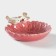 Ceramic dish "Doves on the flower", 13 × 13.5 × 3 cm, pink color