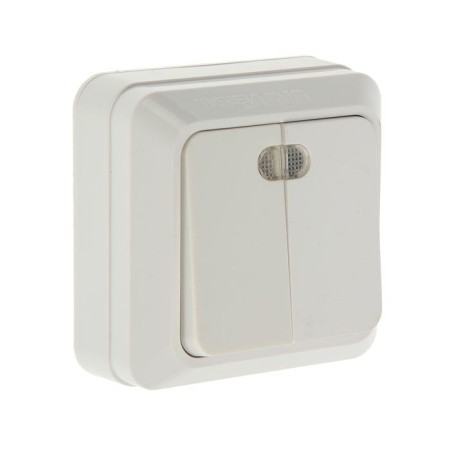 UNIVERSAL Olympus switch, 10 A, 2 keys, external, backlight, white