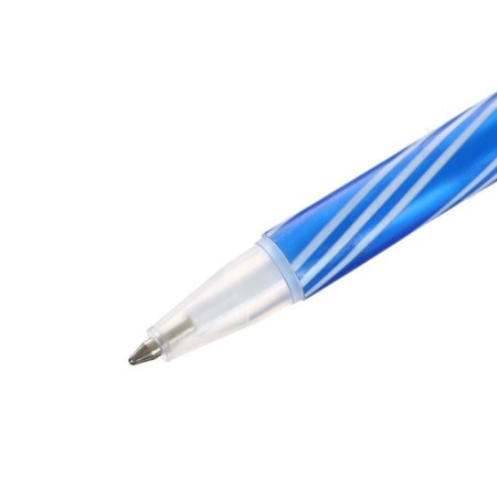 A set of ballpoint pens, 0.5 mm, 4 pieces "Spiral", blue rod, fluorescent case, mix-10