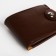Male purse on a magnet, department for bills, for maps, for coins, brown color
