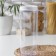 Plastic jar for bulk products with a measured spoon, 800 ml, 13.5 × 10 × 15 cm, color mix