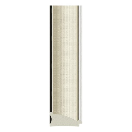EvoForm mirror in a baguette frame, with an engraving, 78 mm, 54x72 cm, white skin with chromium-2