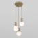 Suspended lamp with glass lamps of Bubble, 60W, E27, 30x30 cm