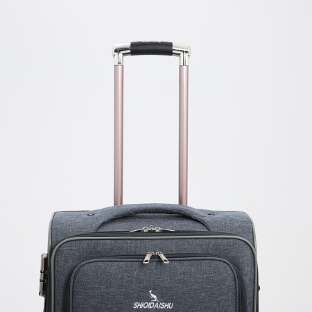 Small suitcase 24 "On the zipper, code castle, with extension, the color is gray-5