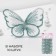 Knitted elements "Butterflies", 5.5 × 4 cm, 10 pcs, green/white/chameleon