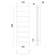 Terminus heated towel rail "Classic" P8, 400x850 mm, chrome