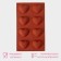 Baking uniform “Heart”, silicone, 29 × 17 × 1.5 cm, 8 cells (6 × 5 × 1.5 cm), brown color
